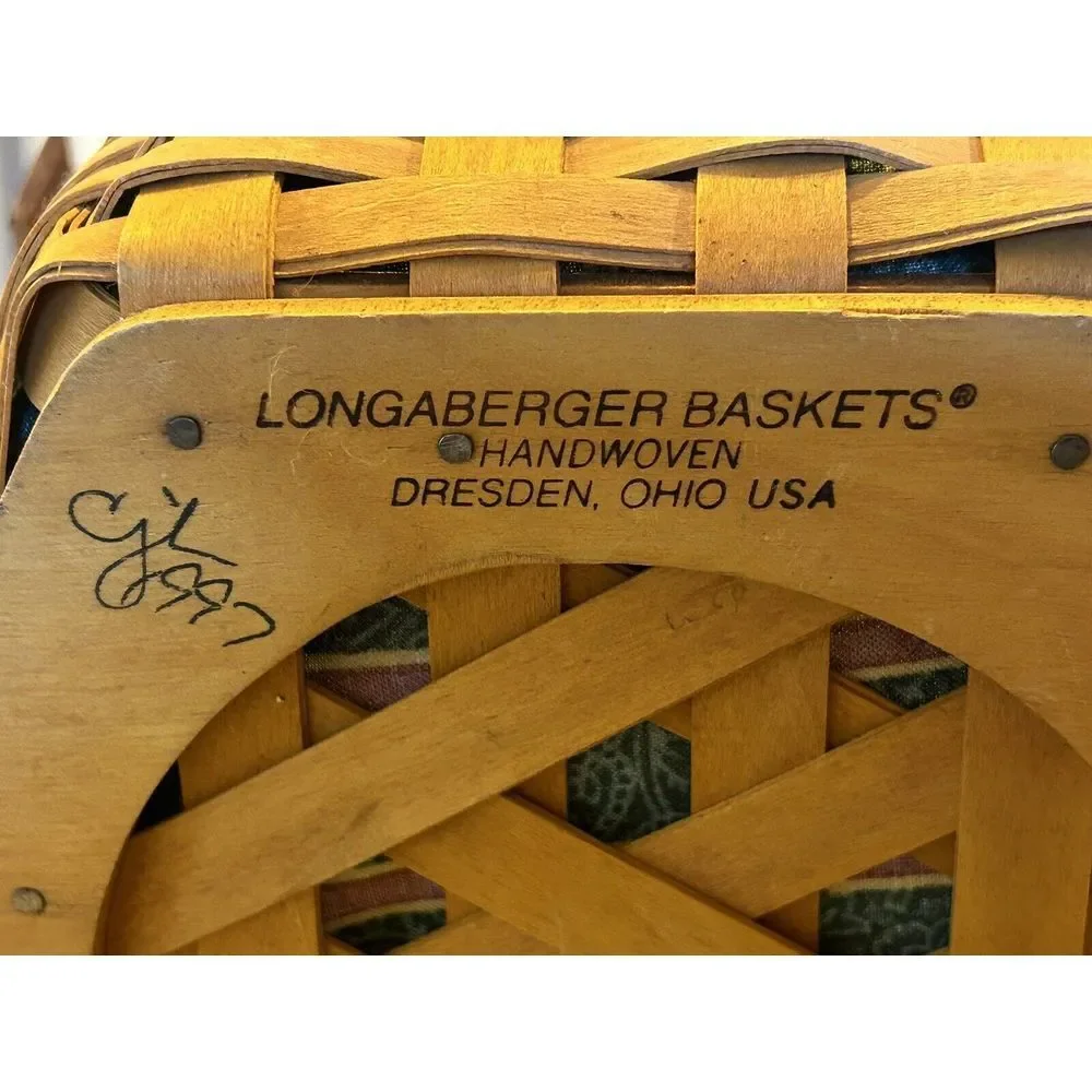 Longaberger‎ 1997 Christmas Collection Snowflake Basket with Liner and Protector